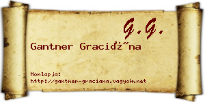 Gantner Graciána névjegykártya